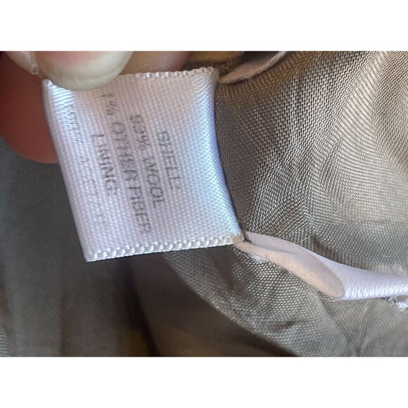 Ann Taylor Loft neutral Grey Striped Mid-Rise trouser Pant wide leg Y2K - Picture 8 of 8